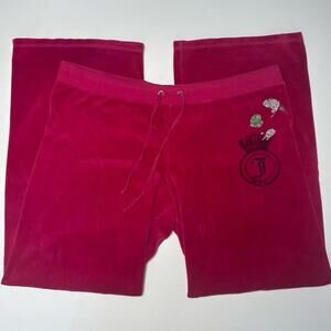 Y2K Vintage Juicy Couture Wide Leg Velour Track Pants